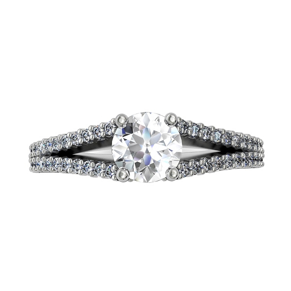 AH Currie Round Brilliant Diamond Ring in 18kt White Gold AU